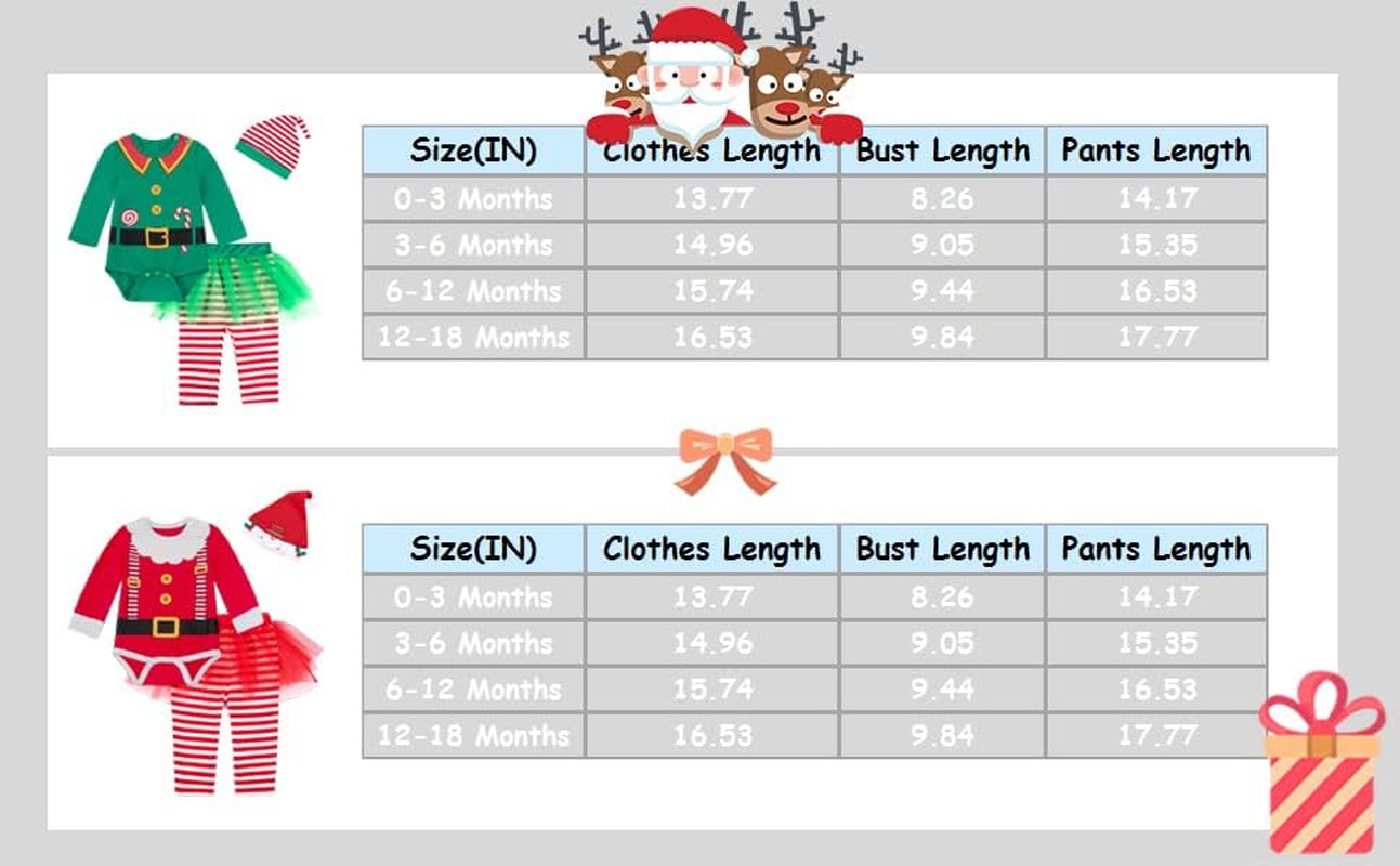 Baby Girls Newborn 1St Christmas Costume Tutu Dress Santa Claus Outfit Set