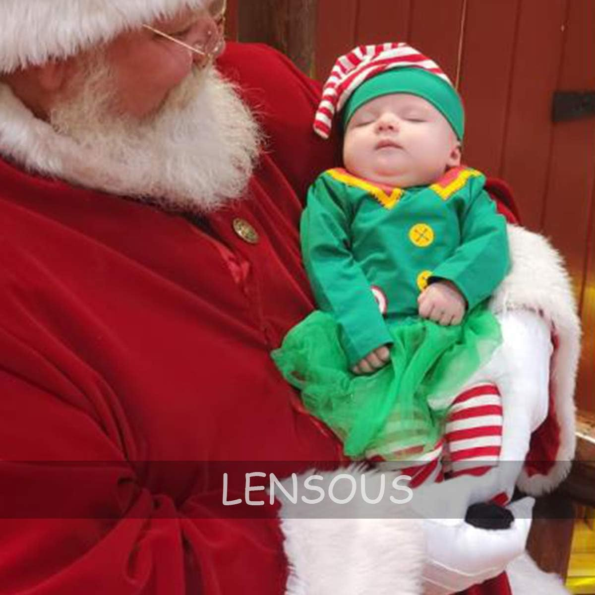 Baby Girls Newborn 1St Christmas Costume Tutu Dress Santa Claus Outfit Set